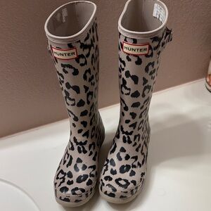 Hunter Kids Leopard Print Rain Boots